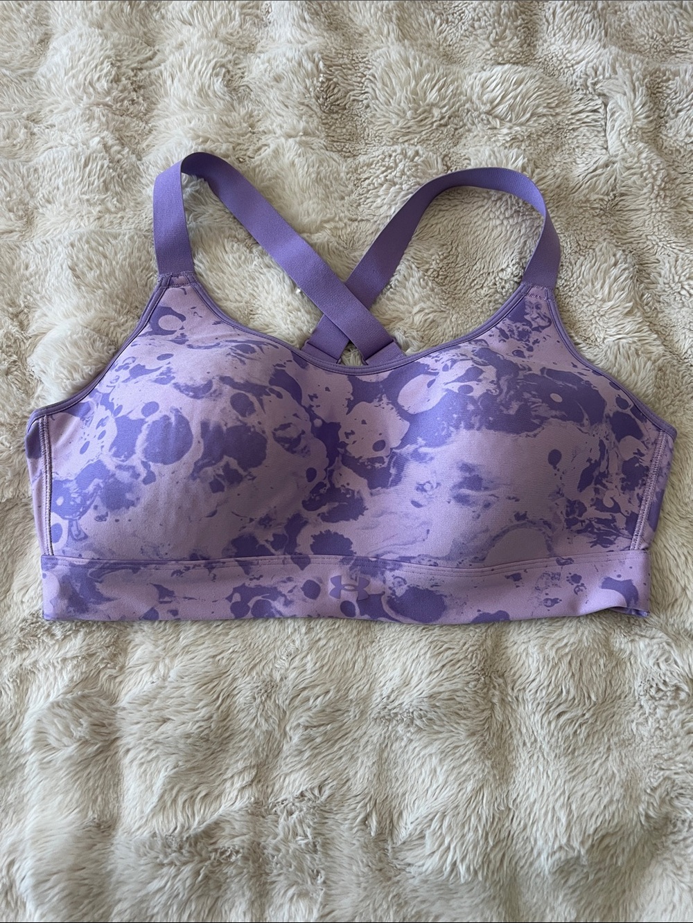 Under Armour Lavender Tie-Dye Crossback Sports Bra